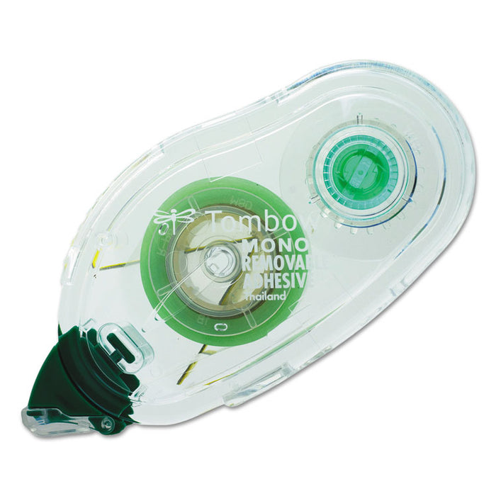 MONO Removable Adhesive Refill, 0.33" x 39.33 ft, Dries Light Green