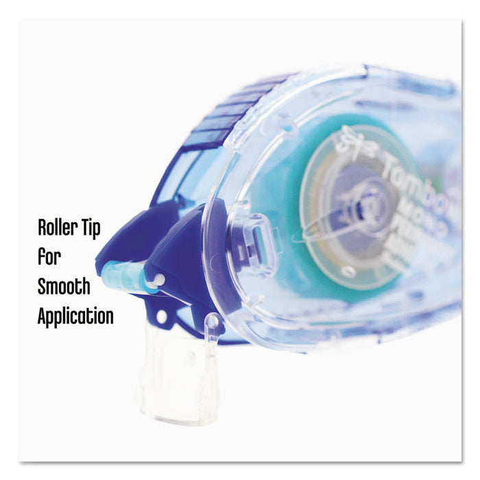 MONO Permanent Adhesive Refill, 0.33" x 39.33 ft, Dries Light Blue