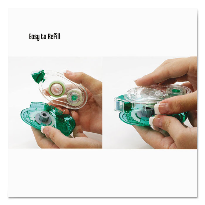 MONO Removable Adhesive Refill, 0.33" x 39.33 ft, Dries Light Green