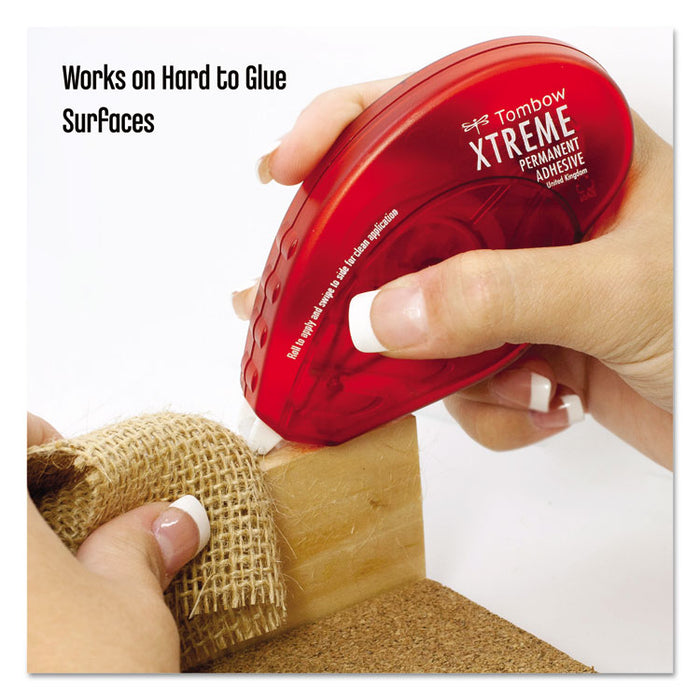 High Performance Adhesive Tape Runner, 0.33" x 39.33 ft, Dries Clear