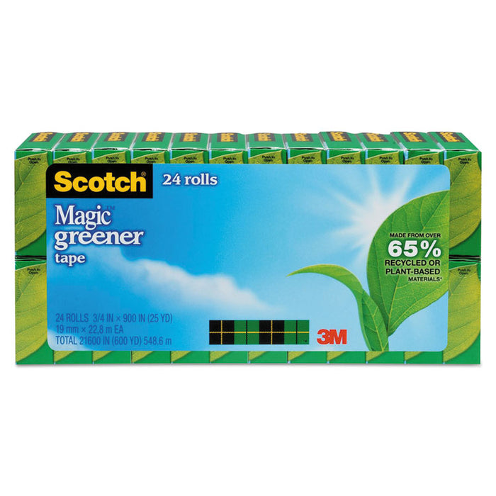 Magic Greener Tape, 1" Core, 0.75" x 75 ft, Clear, 24/Pack