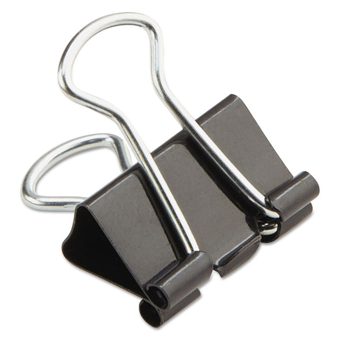 Binder Clips, Mini, Black/Silver, 12/Box