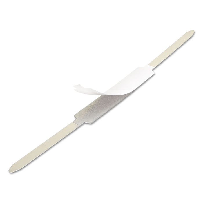Self-Adhesive Paper Fasteners, 2" Capacity, 2.75" Center to Center, Silver, 100/Box