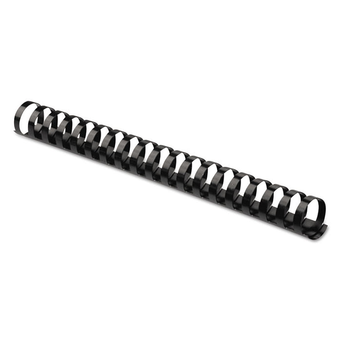 Plastic Comb Bindings, 2" Diameter, 500 Sheet Capacity, Black, 10 Combs/Pack