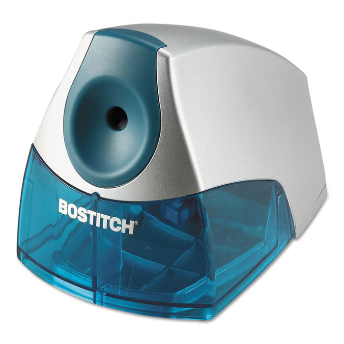 Personal Electric Pencil Sharpener, AC-Powered, 4.25 x 8.4 x 4, Blue