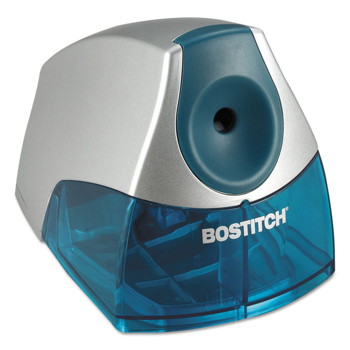Personal Electric Pencil Sharpener, AC-Powered, 4.25 x 8.4 x 4, Blue