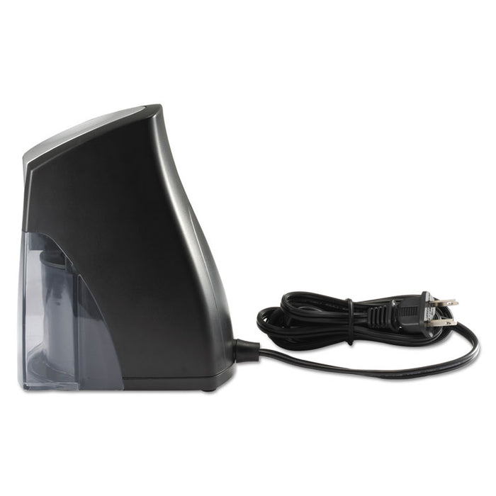 QuietSharp Executive Vertical Electric Pencil Sharpener, AC-Powered, 5.88 x 3.69 x 6.4, Black