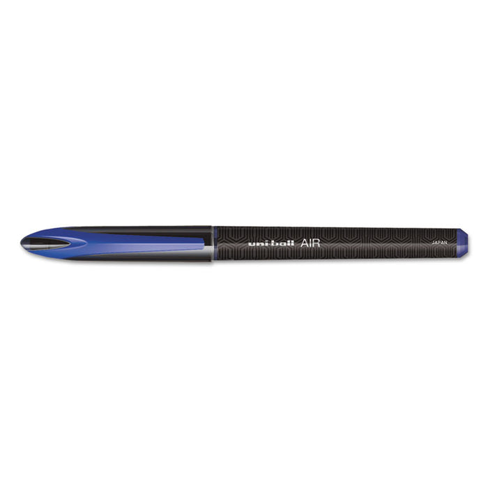 Air Stick Roller Ball Pen, Medium 0.7mm, Blue Ink, Black Barrel, Dozen