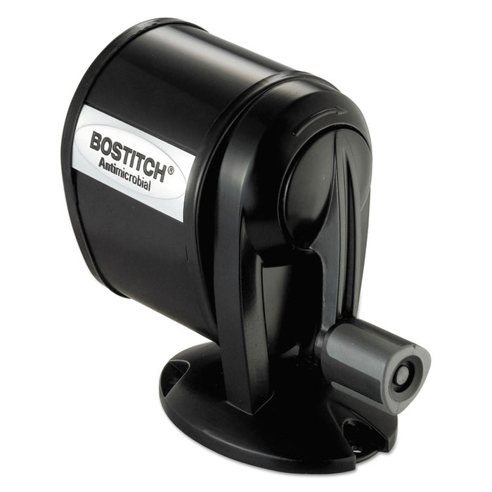 Antimicrobial Manual Pencil Sharpener, Manual, 5.44" x 2.69" x 4.33", Black