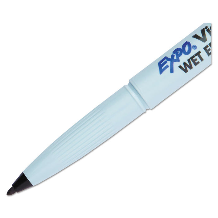 Vis-à-Vis Wet Erase Marker, Fine Bullet Tip, Black, Dozen