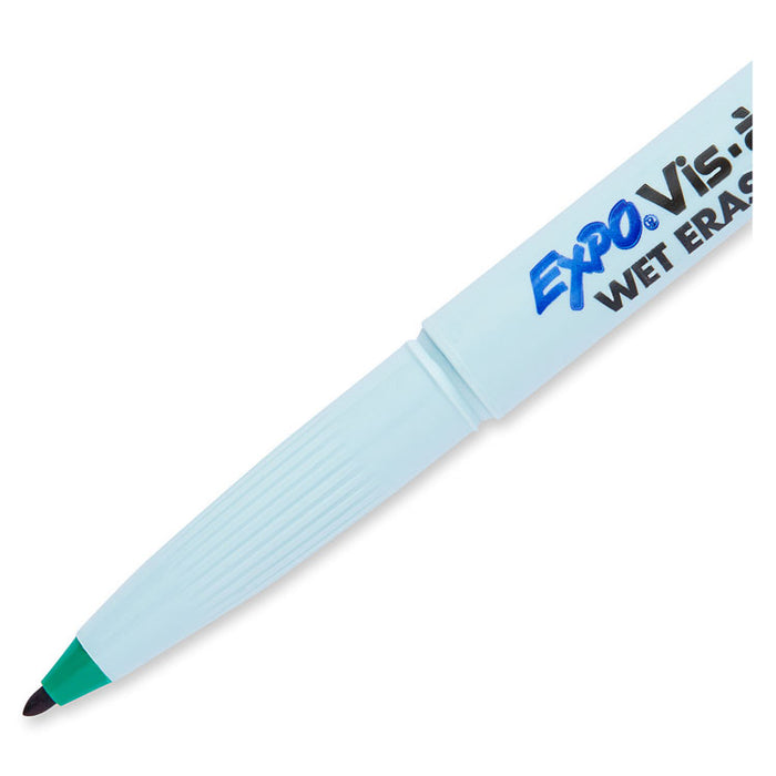 Vis-à-Vis Wet Erase Marker, Fine Bullet Tip, Green, Dozen