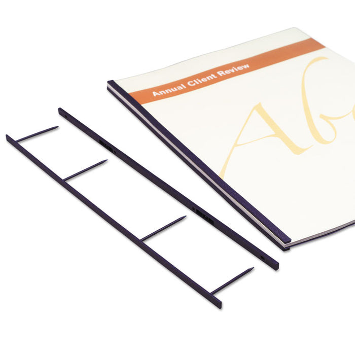 VeloBind Reclosable Spines, 200 Sheet Capacity, Black, 25/Pack