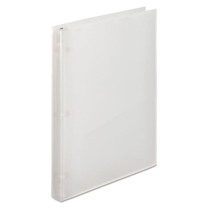 Flexible Poly Round Ring View Binder, 3 Rings, 0.63" Capacity, 11 x 8.5, Clear