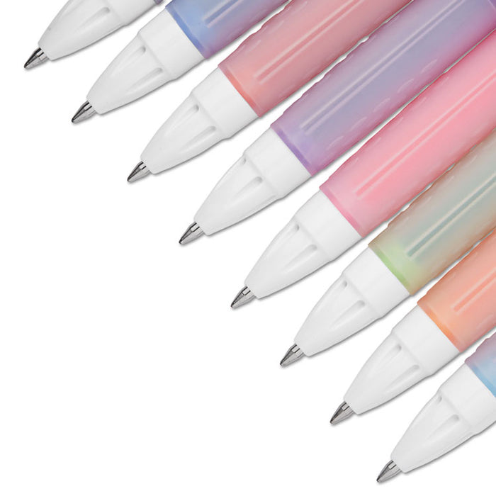Signo 207 Gel Pen, Retractable, Medium 0.7 mm, Assorted Ink and Barrel Colors, 8/Pack