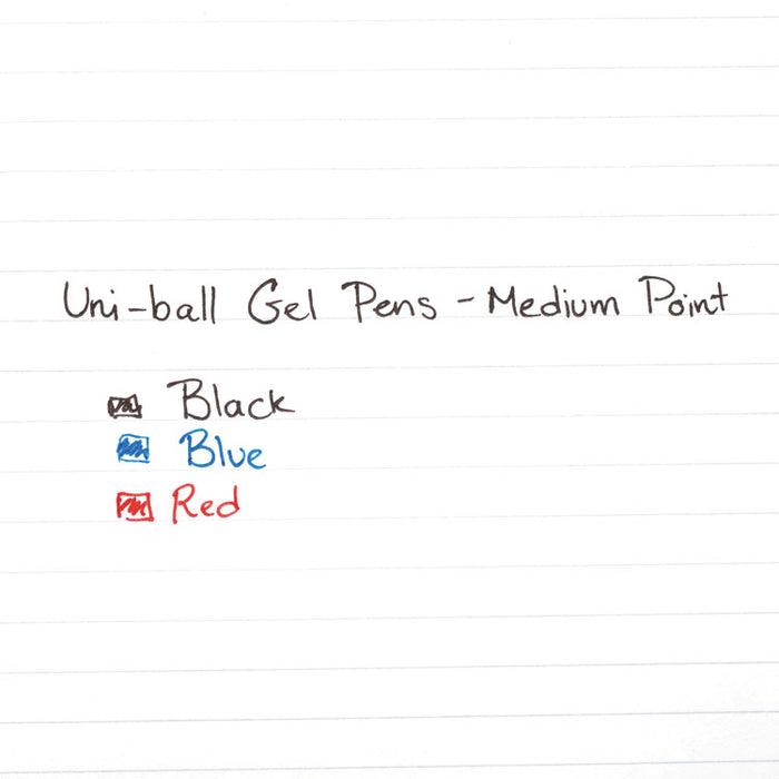 Signo 207 Gel Pen, Retractable, Medium 0.7 mm, Black Ink, Pink Barrel, 2/Pack