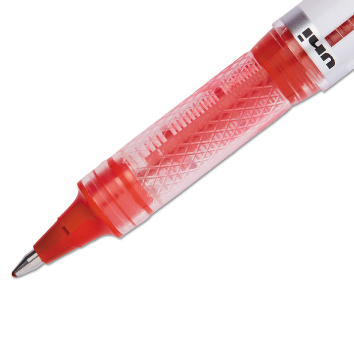 VISION ELITE Roller Ball Pen, Stick, Bold 0.8 mm, Red Ink, White/Red Barrel