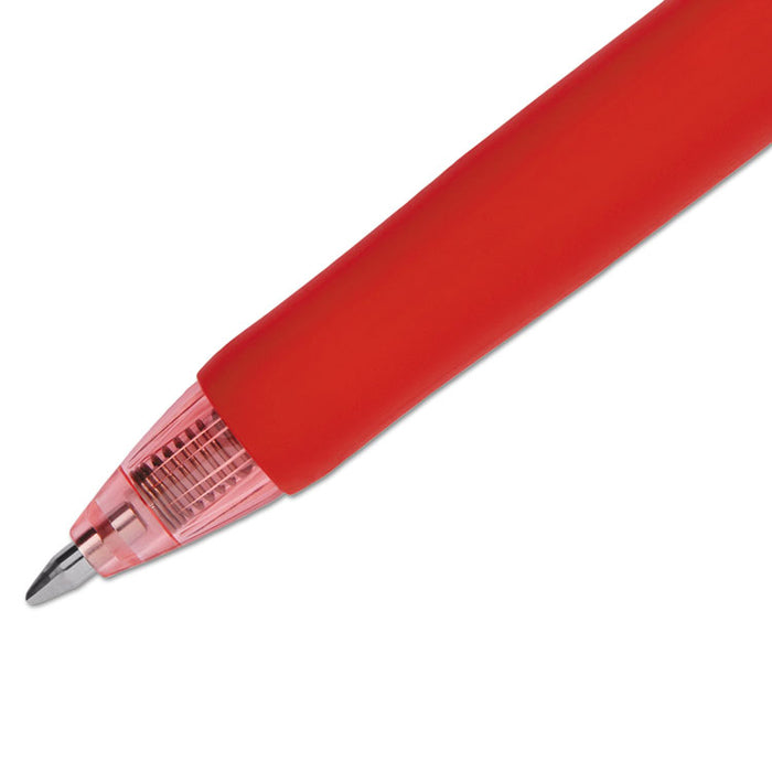 Signo Gel Pen, Retractable, Medium 0.7 mm, Red Ink, Red/Metallic Accents Barrel, Dozen