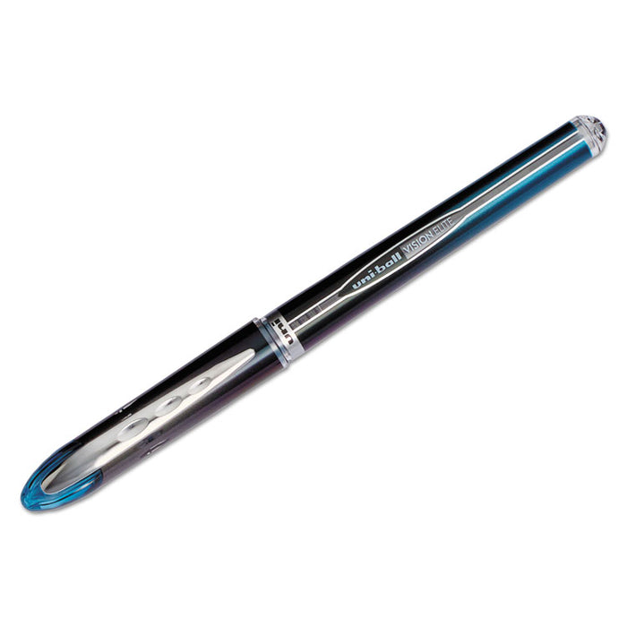 VISION ELITE Roller Ball Pen, Stick, Extra-Fine 0.5 mm, Blue-Black Ink, Black/Blue Barrel