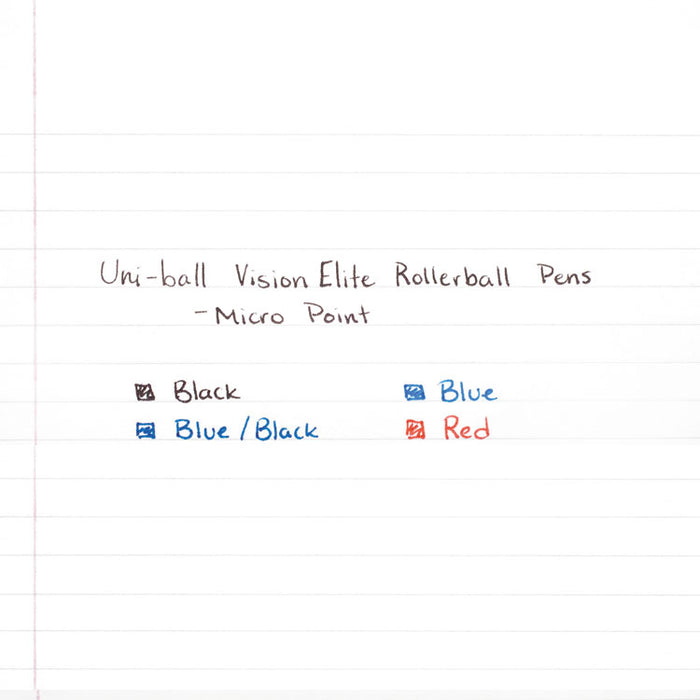 VISION ELITE Roller Ball Pen, Stick, Extra-Fine 0.5 mm, Blue Ink, Blue Barrel