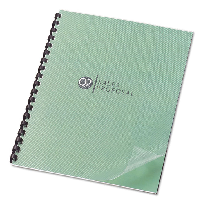 Design View Poly Presentation Covers for Binding Systems, Clear Lined, 11 x 8.5, Unpunched, 25/Pack