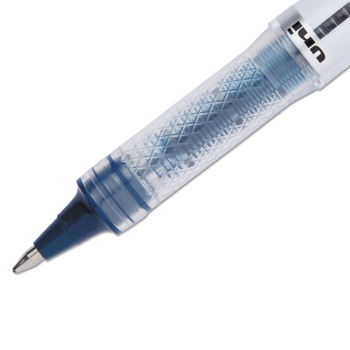 VISION ELITE Stick Roller Ball Pen, 0.8mm, Blue-Black Ink, White/Blue Black Barrel