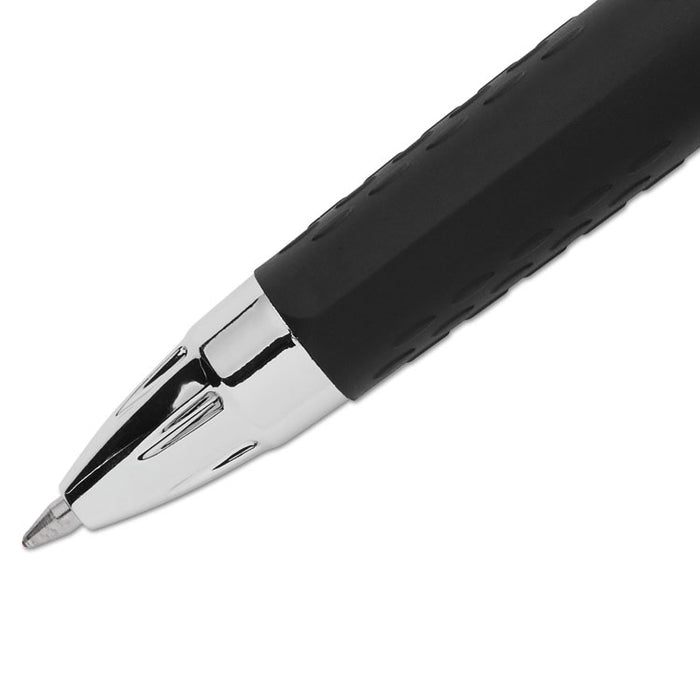Signo 207 Gel Pen, Retractable, Medium 0.7 mm, Red Ink, Smoke/Black/Red Barrel, Dozen