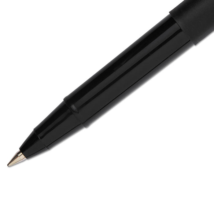 ONYX Roller Ball Pen, Stick, Micro 0.5 mm, Black Ink, Black Matte Barrel, Dozen