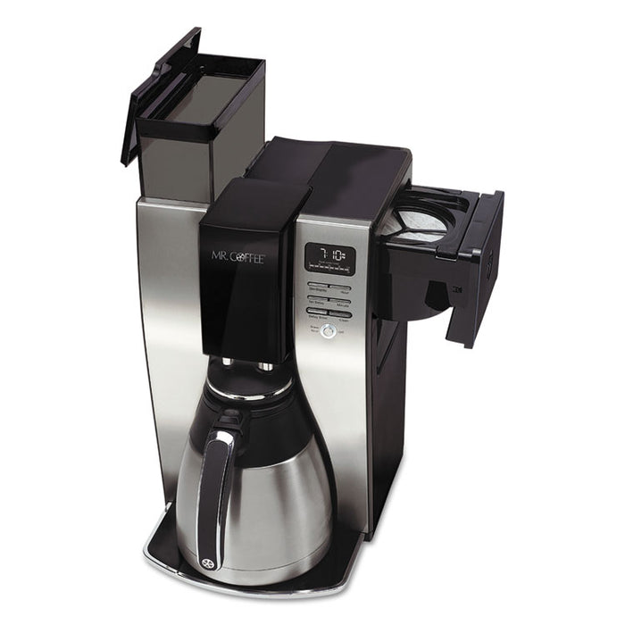 Optimal Brew 10-Cup Thermal Programmable Coffeemaker, Black/Brushed Silver