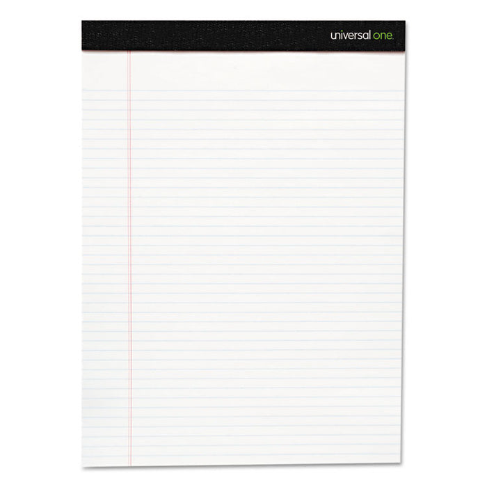Premium Ruled Writing Pads with Heavy-Duty Back, Wide/Legal Rule, Black Headband, 50 White 8.5 x 11 Sheets, 12/Pack