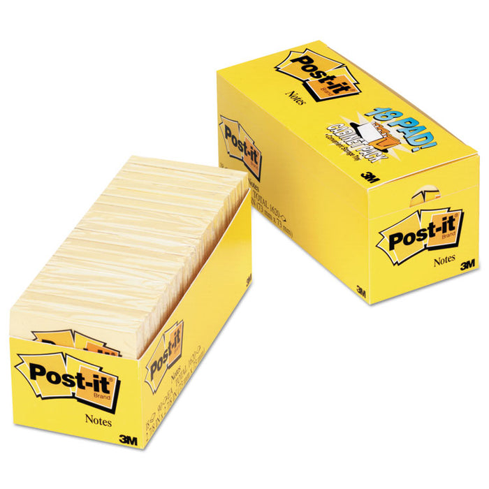 Original Pads in Canary Yellow, Cabinet Pack, 3" x 3", 90 Sheets/Pad, 18 Pads/Pack