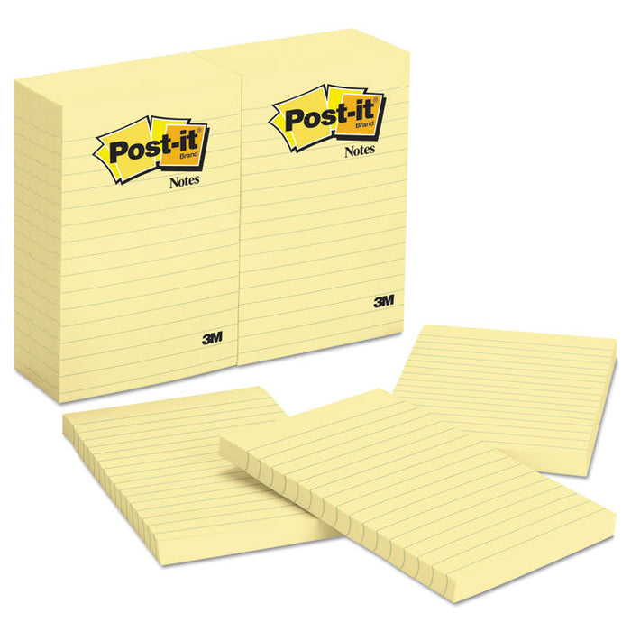 Original Pads in Canary Yellow, Lined, 4 x 6, 100-Sheet, 12/Pack