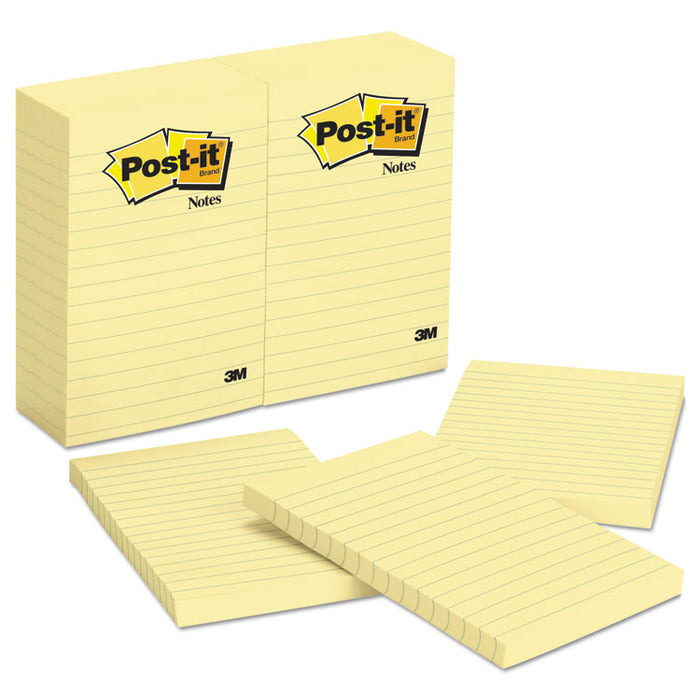 Original Pads in Canary Yellow, Note Ruled, 4" x 6", 100 Sheets/Pad, 12 Pads/Pack