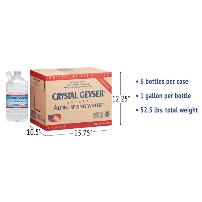 Alpine Spring Water, 1 Gal Bottle, 6/Case