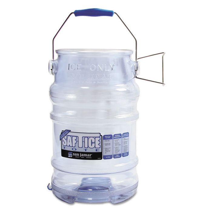 Saf-T-Ice Tote, 6 gal, Transparent Blue