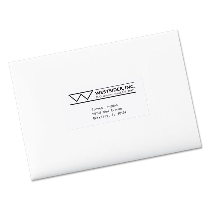 Copier Mailing Labels, Copiers, 2 x 4.25, White, 10/Sheet, 100 Sheets/Box