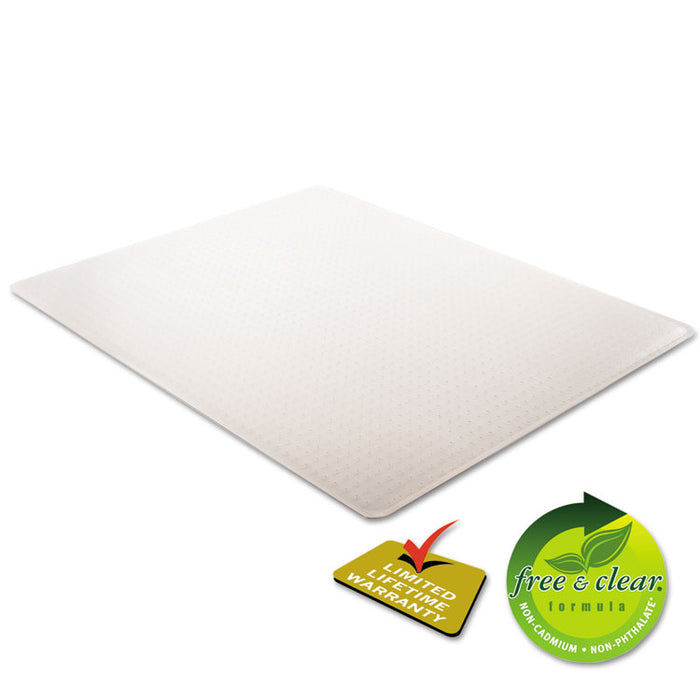 SuperMat Frequent Use Chair Mat, Medium Pile Carpet, Flat, 46 x 60, Rectangle, Clear