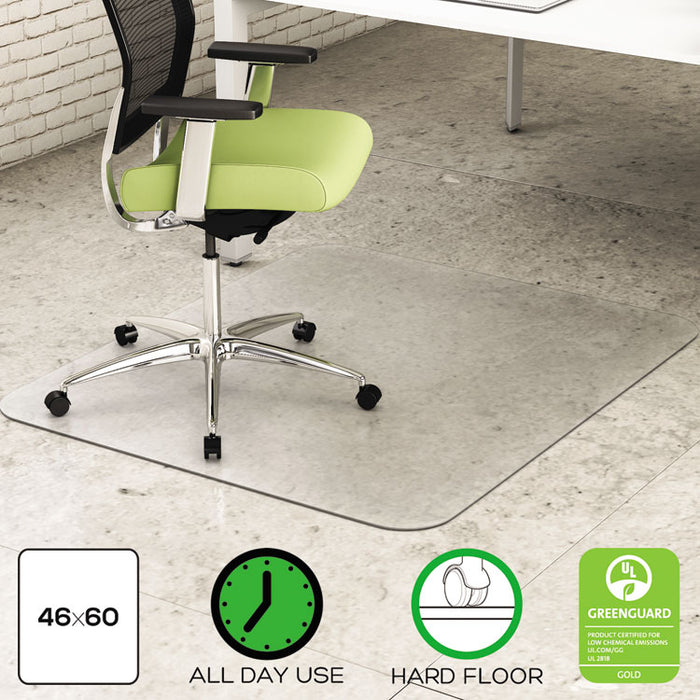 EnvironMat All Day Use Chair Mat for Hard Floors, 46 x 60, Rectangular, Clear