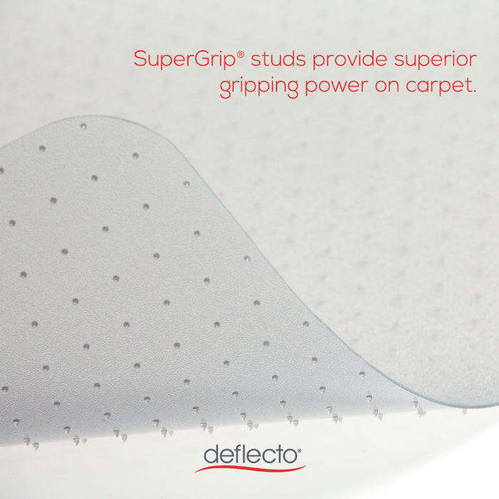 EnvironMat Recycled Anytime Use Chair Mat for Med Pile Carpet, 36 x 48, Clear