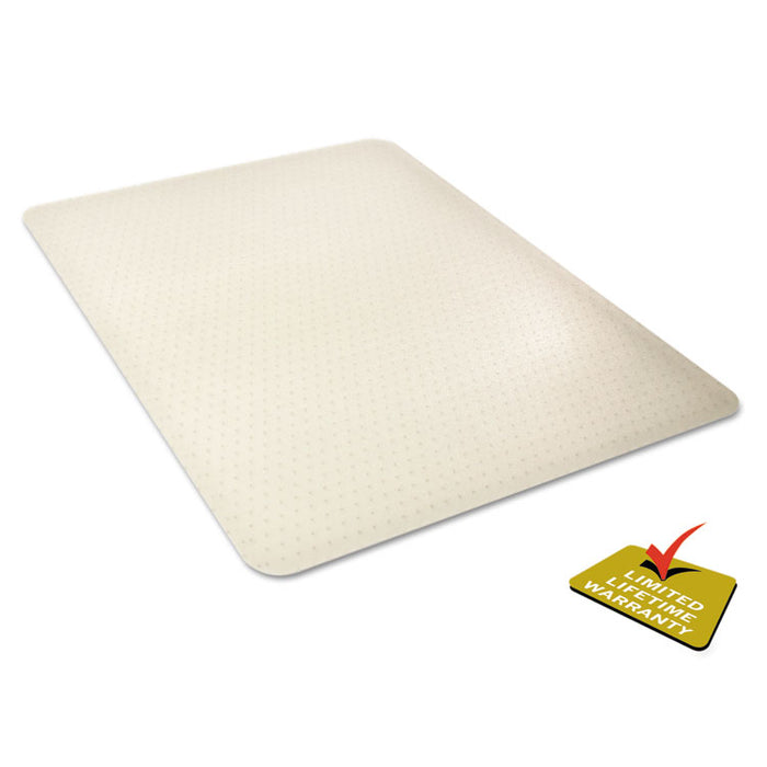 EnvironMat Recycled Anytime Use Chair Mat for Med Pile Carpet, 36 x 48, Clear