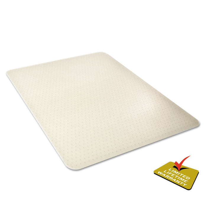 EnvironMat Recycled Anytime Use Chair Mat for Med Pile Carpet, 46 x 60, Clear