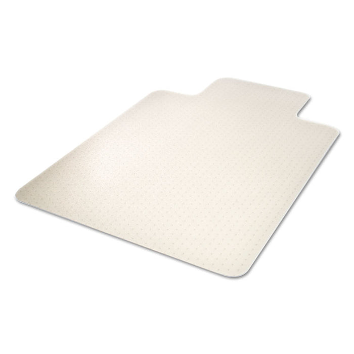 EnvironMat Recycled Anytime Use Chair Mat, Med Pile Carpet, 45 x 53 with Lip, Clear