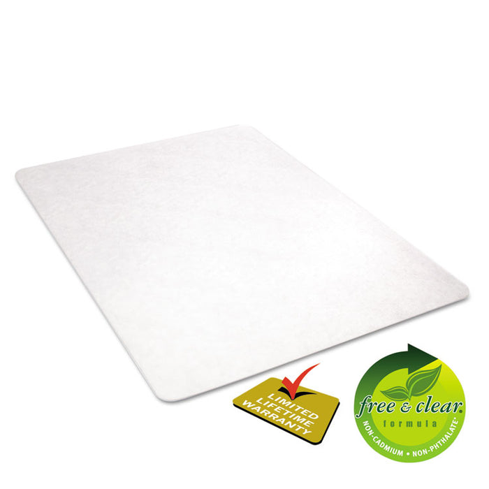 EconoMat All Day Use Chair Mat for Hard Floors, 46 x 60, Rectangular, Clear