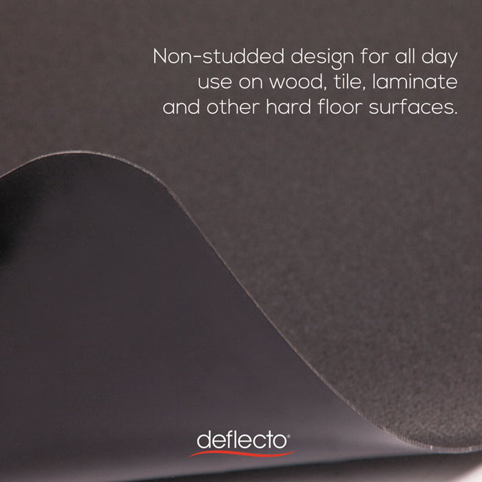 EconoMat All Day Use Chair Mat for Hard Floors, 45 x 53, Rectangular, Black