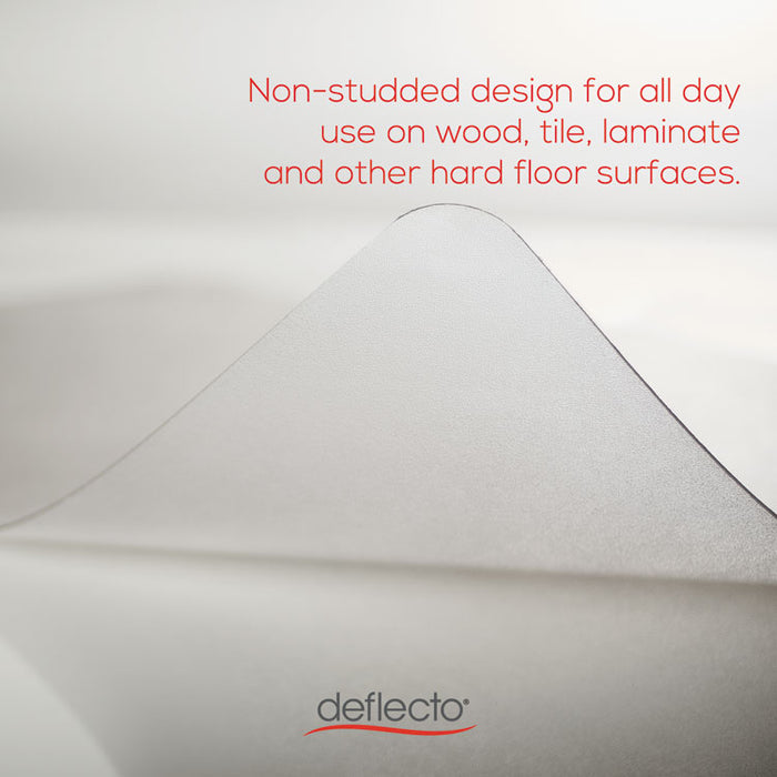 EconoMat All Day Use Chair Mat for Hard Floors, 36 x 48, Lipped, Clear