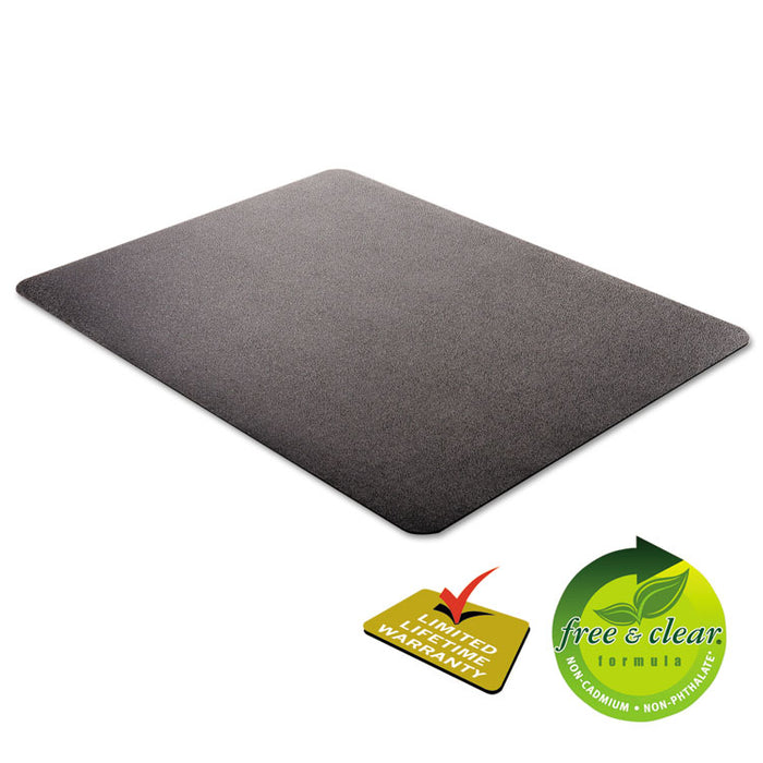 EconoMat All Day Use Chair Mat for Hard Floors, 45 x 53, Rectangular, Black