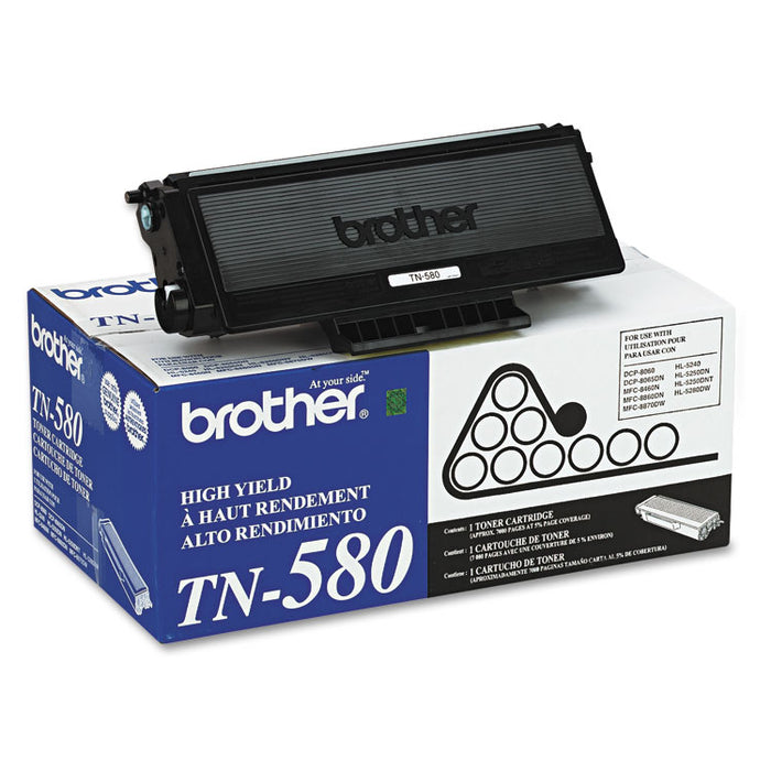 TN580 High-Yield Toner, 7,000 Page-Yield, Black