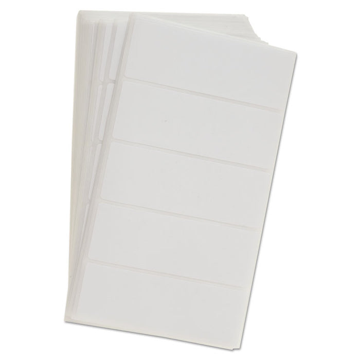 Self-Adhesive Removable ID Labels, 1 x 3, White, 5/Sheet, 50 Sheets/Pack