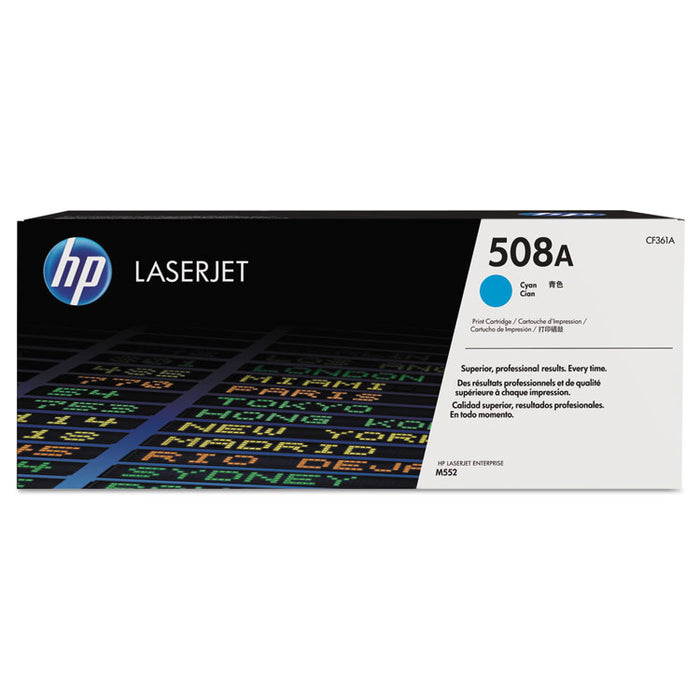 HP 508A, (CF361A) Cyan Original LaserJet Toner Cartridge