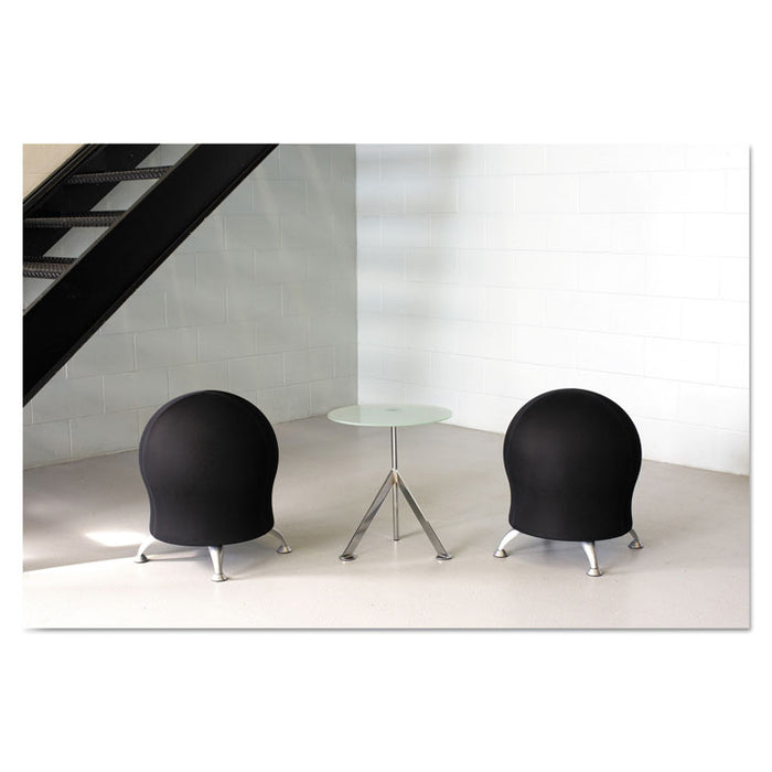 Zenergy Ball Chair, Black Seat/Black Back, Silver Base