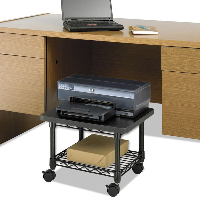 Underdesk Printer/Fax Stand, One-Shelf, 19w x 16d x 13.5h, Black